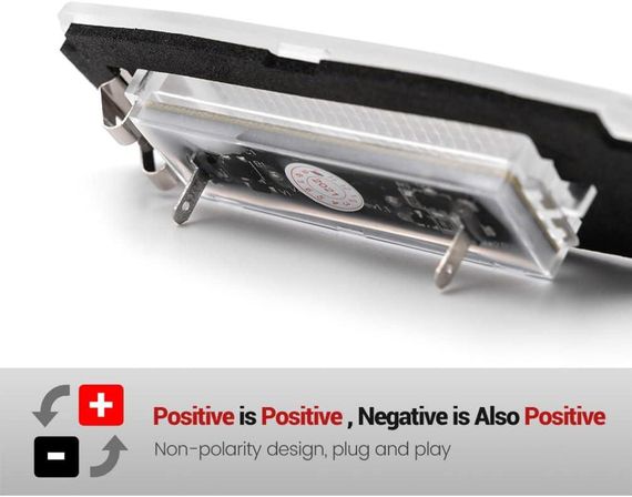 Світлодіодні ліхтарі підсвітки номерного знака NJSBYL для Maserati Ghibli (2014–2020) з білим ксеноном, OEM# 673001401 | Зображення 2