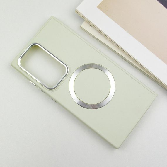 TPU чохол Bonbon Metal Style with MagSafe для Samsung Galaxy S24 Ultra Білий / White | Зображення 2