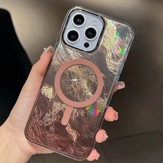 Чохол TPU Shiny Mountain (MagFit) для Apple iPhone 16 Pro (6.3") Chocolate | Зображення 1