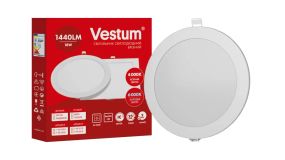 Круглий світлодіодний врізний світильник Vestum 18W 4000K 220V 1-VS-5105