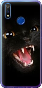Чехол на Realme 3 Pro Чёрная кошка "932u-1863-17620"