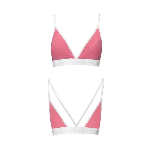 Спортивный топ с двойными бретелями Passion PS007 TOP pink, size M | Зображення 3