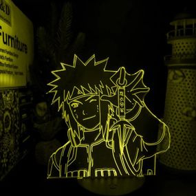 Акриловий світильник-нічник Minato Namikaze Naruto жовтий tty-n002168