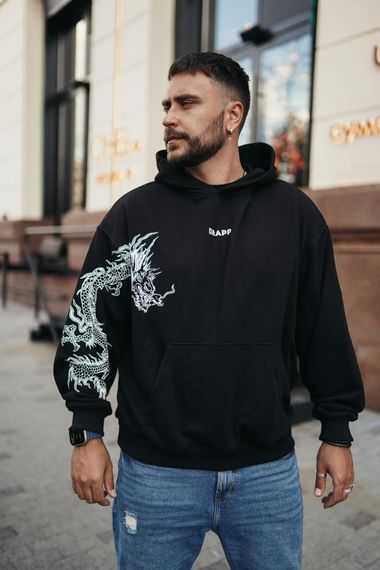 Худі з мерчем ДТФ (оверсайз)