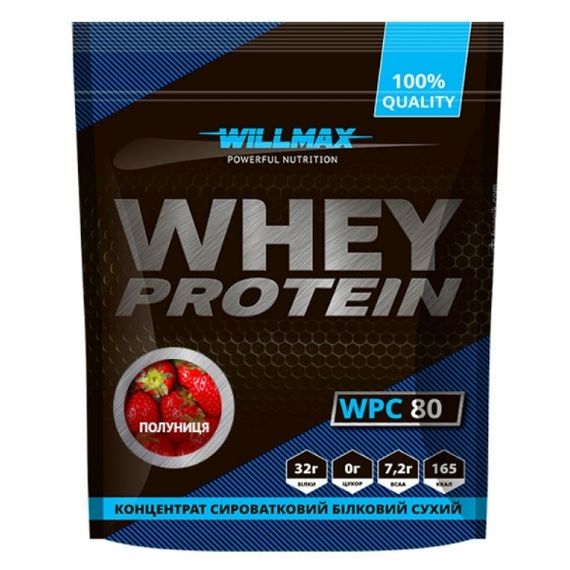 Протеїн Willmax Whey Protein 80 920 g /23 servings/ Strawberry