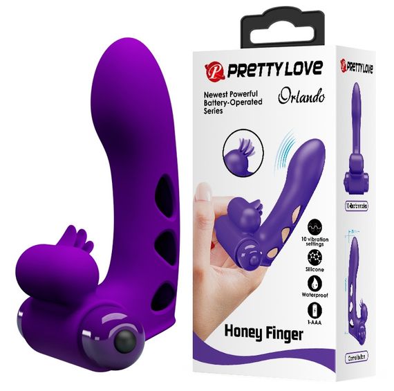 Клиторальный стимулятор на палец Pretty Love - Orlando Finger Violet, BI-014836-1 sexstyle
