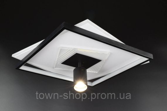 Люстра потолочная LED с пультом X088/500 Черный 10х46х46 см. | Зображення 2