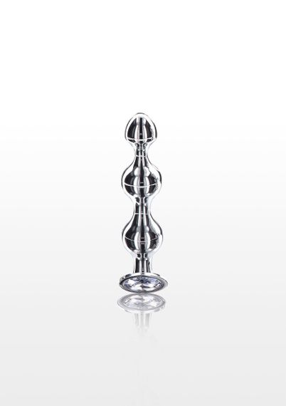 Анальна ялинка S. металева з каменем Diamond Star Beads ToyJoy Sex Aura | Зображення 1