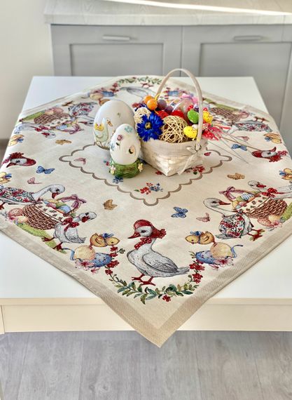 Скатертина гобеленова SANDERS Limaso, 93x93, Квадратна, Великодній, Без люрексу, 60% поліестер, 24% бавовна, 16% акрил, Гобелен | Зображення 4