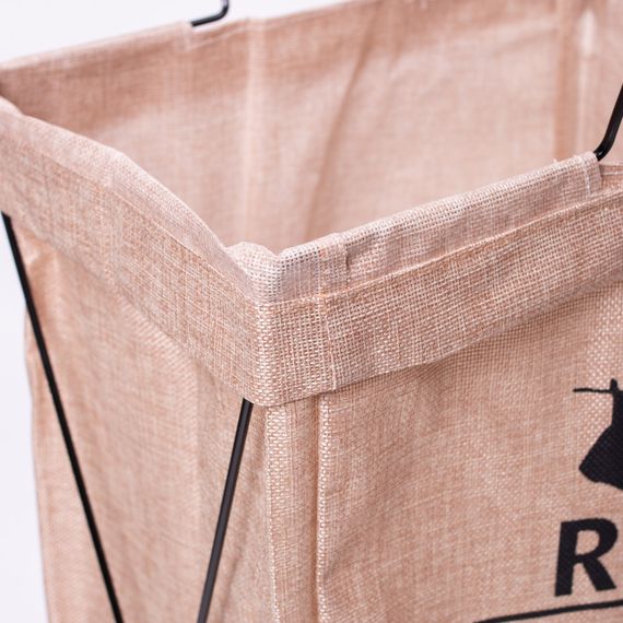 Кошик для білизни на підставці 36×32×52 (см) м'який Бежевий HP-41-11BE | Зображення 1