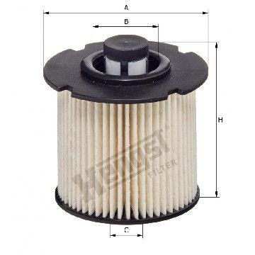 Фильтр топливный Citroen Berlingo 1.6 BlueHDI 14-, Hengst, E444KP D308,