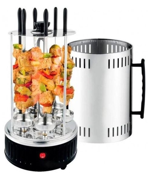 Електрошашличниця з 6 шампурами Domotec MS-7781 1000 Вт Черна (47558-7781_1038) | Зображення 2