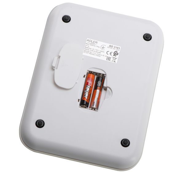 Ваги кухонні електронні Adler AD 3181 сірі до 10 кг зі скляною платформою | Зображення 3