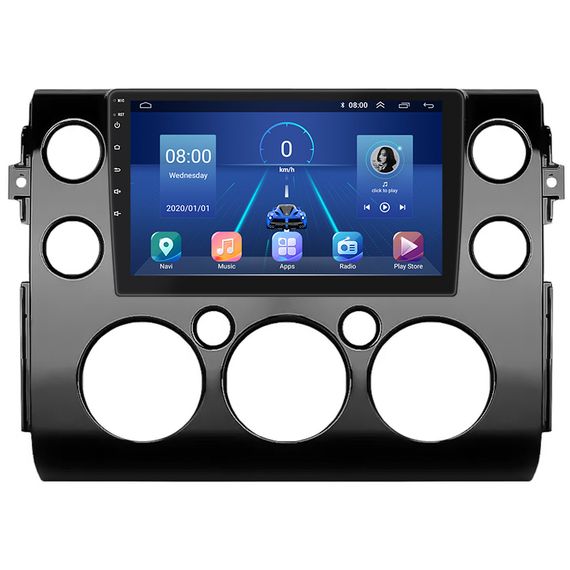 Штатна магнітола Lesko для Toyota FJ Cruiser 2006-н.в. екран 9" 6/128Gb 4G Wi-Fi GPS Top