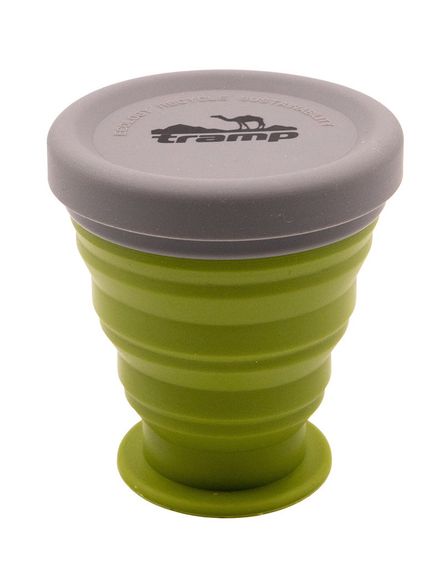 Стакан складной силиконовый Tramp с крышкой 200 ml  green (UTRC-126-green)