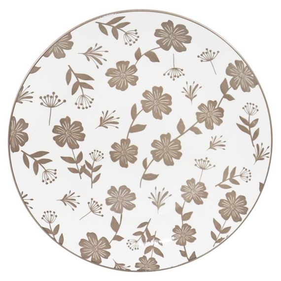Тарілка десертна Ardesto Ravenna AR1319R 19 см бежева