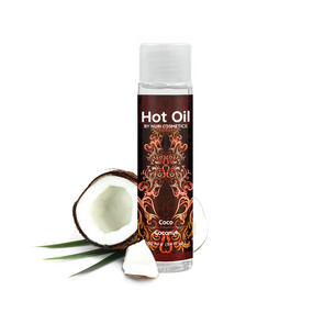 Їстівна масажна олія Nuei HOT OIL "Кокос" (100 мл): Зігріваючий ефект для масажу та тропічних поцілунків