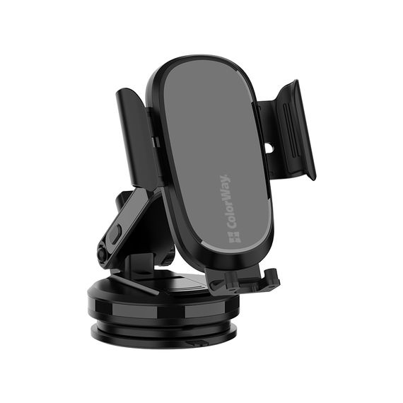 Універсальний автотримач ColorWay Dashboard Car Wireless Charger 15W Black (CW-CHAW037Q-BK) | Зображення 1