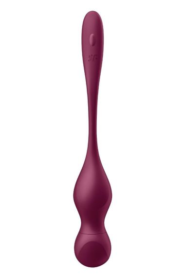 Шарики Кегеля с вибрацией Satisfyer Love Birds Vary и сменными грузами, бордовые Sex Aura | Зображення 2