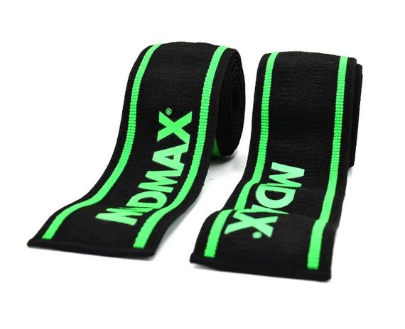 Кистьові бинти MadMax MFA-299 Non slide & slip knee wraps 2.0 м Black/Green (MFA-299-U) | Зображення 2