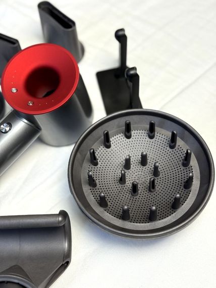 Фен Super Hair Dryer червоний з іонізацією та турборежимом 5 насадок | Зображення 2