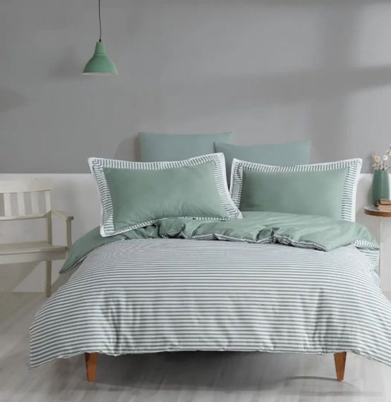 Постільна білизна Turkiz Ranforse Prima 200 х 220 см Santiago  Green