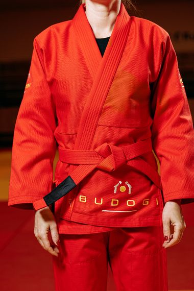 Червоне кімоно для дівчат/жінок, грепплінг, TM BUDOGI, зріст 190 см, щільність 450 гр/м.кв. | Зображення 2