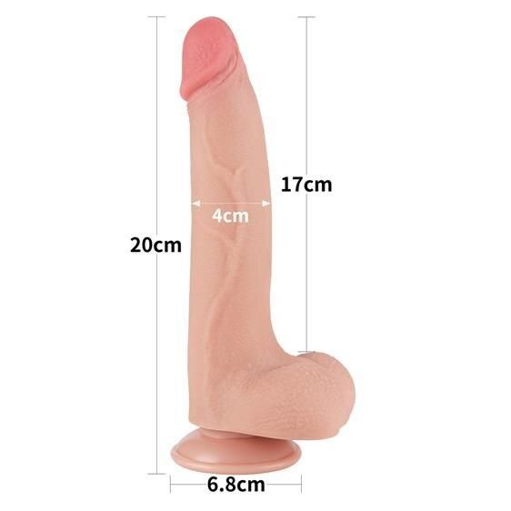 Фаллоимитатор - Sliding-Skin Dual Layer Dong 8.5" Flesh sexstyle | Зображення 2