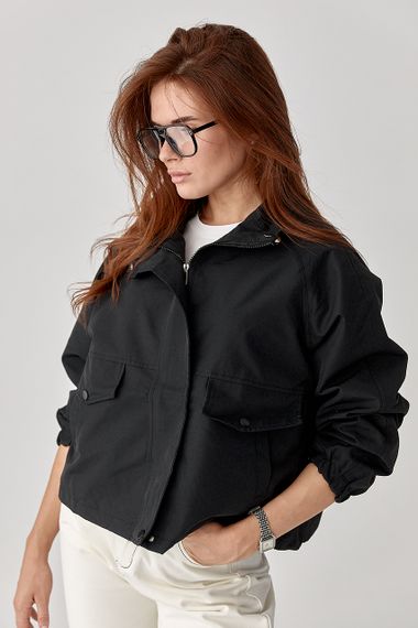 Жіноча вітровка у комплекті з бананкою - чорний цвет, ONE SIZE (є розміри) | Зображення 4