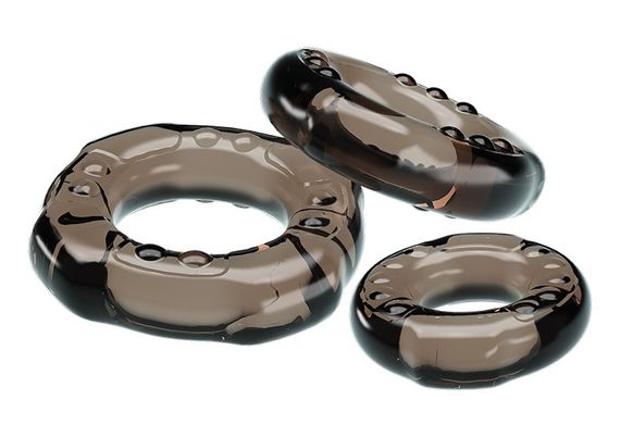 Набір із 3-х ерекційних кілець COCK THREE RINGS, BI-210263 Sex Aura | Зображення 4