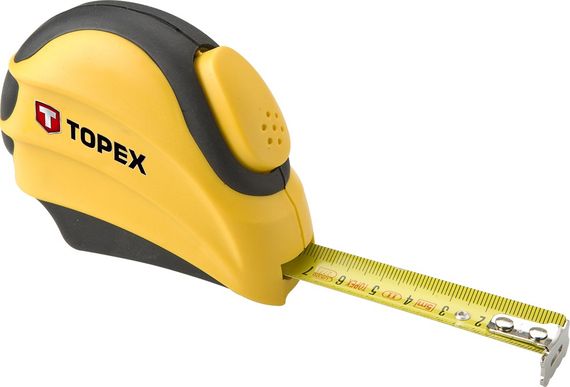 Рулетка TOPEX, стальная лента 5 м/19 мм (27C385)