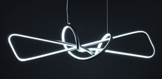 Люстра світлодіодна підвісна LED світильник для квартири на стелю лед 27489 Чорний 25-150х15х100 см. | Зображення 6