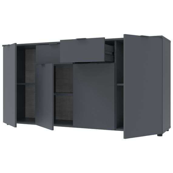 Комод в гостиную Doros Рон 7 160х38х81 см Графит (DRS-011305) | Зображення 1