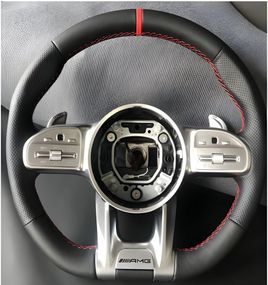 Кермо AMG 2018-Style (чорний -2025 червоний, 4pin) для Mercedes GLS X167 2019- рр