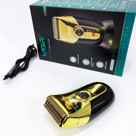 Профессиональная электробритва VGR V-383 Finale Shaver с подставкой, машинка мужская для бритья | Зображення 7