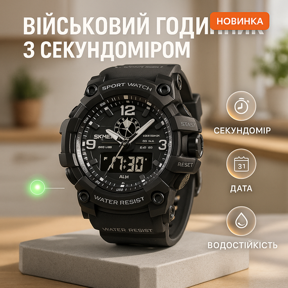 Годинник для військового і відпочинку SKMEI, Армійський годинник протиударний Спецназ FN-13
