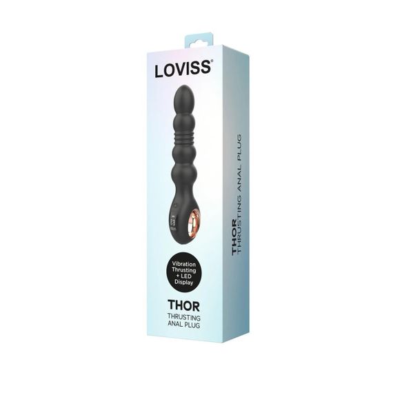 Анальный вибратор с пульсацией Loviss Thor Thrusting Anal Plug, 2 мотора Sex Aura | Зображення 5