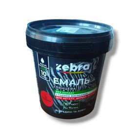 Акрилова емаль Zebra 0.7 кг Червона (№75) – без запаху, ефектний вигляд, підходить для декору