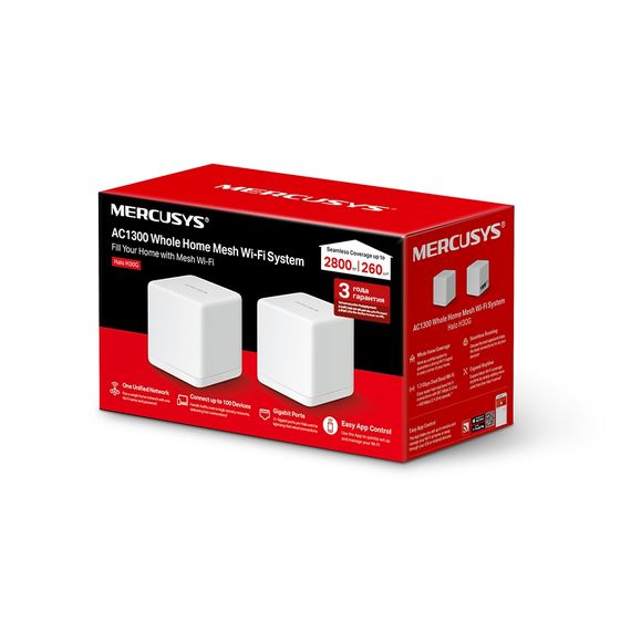 Маршрутизатор MercusysHALO H30 2PK AC1300 2xGE LAN/WAN MESH (HALO-H30G-2-PACK) | Зображення 4
