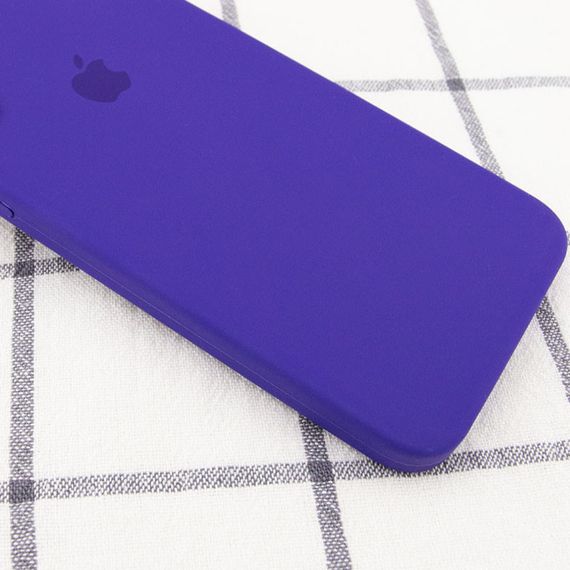 Чехол Silicone Case Square Full Camera Protective (AA) для Apple iPhone 6/6s (4.7") Фиолетовый / Ultra Violet | Зображення 1