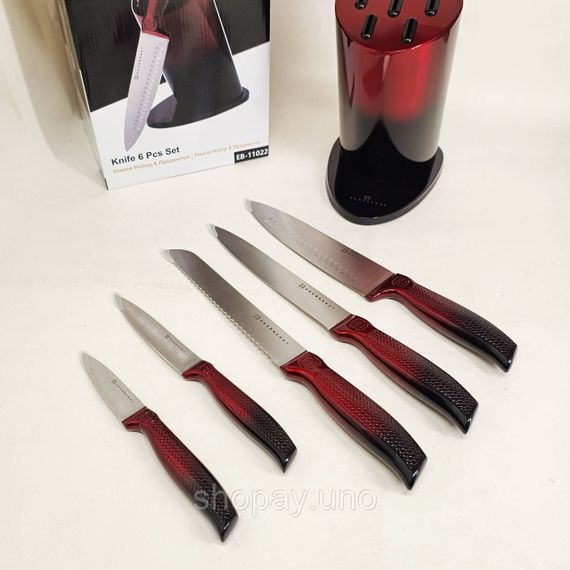 Набір ножів Edenberg EB-11022, 6 предметів Red | Зображення 3