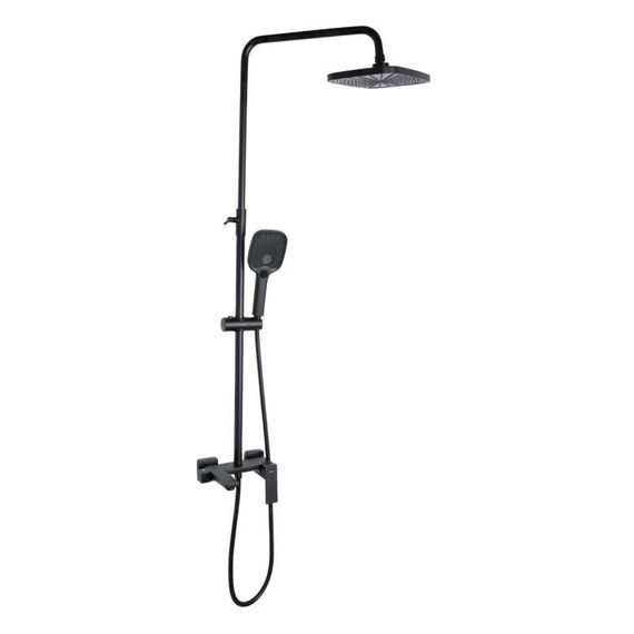 Душевая система универсальная Qtap Gemini на три потребителя (с изливом) QTGEM111BLM45686 Black Matt
