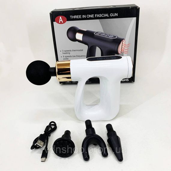 Вибрационный ручной массажер для шеи спины ног, Профессиональный массажер пистолет VS-83 | Зображення 9