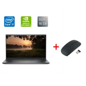 Игровой ноутбук Б-класс Dell Vostro 15 7510 / 15.6" (1920x1080) IPS / Intel Core i7-11800H (8 (16) ядер по 2.3 - 4.6 GHz) / 16 GB DDR4 / 512 GB SSD / nVidia GeForce RTX 3050 Ti, 4 GB GDDR6, 128-bit / WebCam / Fingerprint / Windows 11 б/у + Подарок Мышь