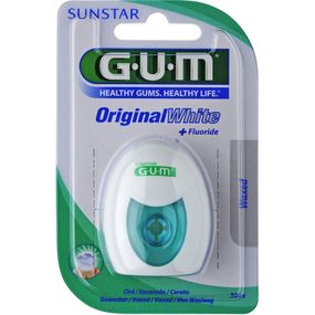 Зубна нитка GUM Original White Floss, вощена з фторидом, 30 м