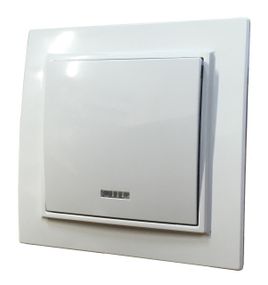 Вимикач внутрішній установки 1-кл. з підсвіткою білий IP20 Malta Ny95000943