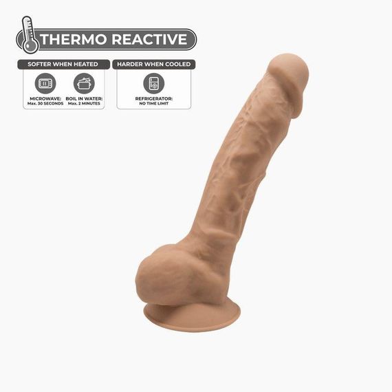 Фалоімітатор SilexD Johnny Caramel (MODEL 1 size 7in), двошаровий, силікон + Silexpan, діаметр 3,8см Sex Aura | Зображення 1