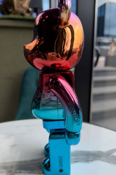 Bearbrick G-Shook дизайнерська статуетка ведмідь Беарбрік 28 см mb026, рожево-блакитний | Зображення 3