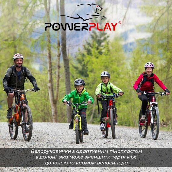 Велорукавички PowerPlay 001 Фламінго Блакитні 2XS | Зображення 9