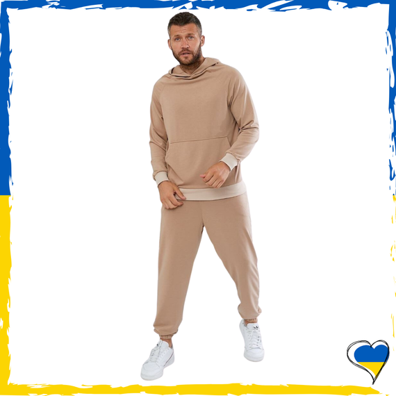 Спортивний костюм. Повсякденний костюм. Костюм унісекс. Костюм бежевий M, XL